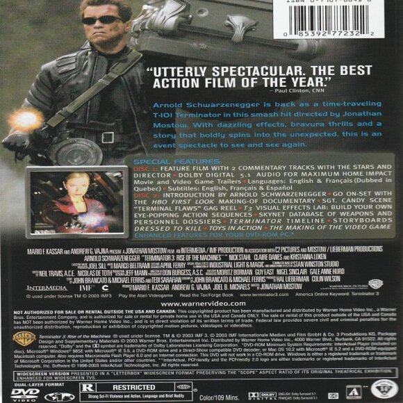 Terminator 3: Rise Of The Machines - 2 Disc Wide Screen Edition - Released 2003 - Picture 2 of 2